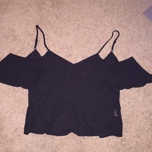 satin cold shoulder top — accepting lower offers!!